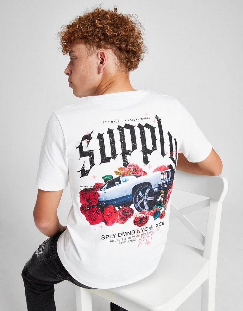 Koszulka, t-shirt dziecięcy SUPPLY&DEMAND T-SHIRT ROSES TEE WHT