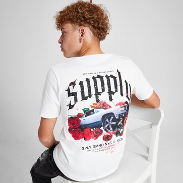 Dječji T-shirt SUPPLY&DEMAND T-SHIRT ROSES TEE WHT