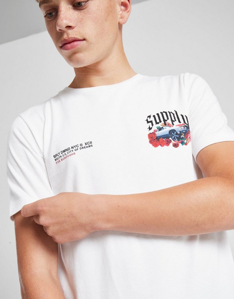 Koszulka, t-shirt dziecięcy SUPPLY&DEMAND T-SHIRT ROSES TEE WHT