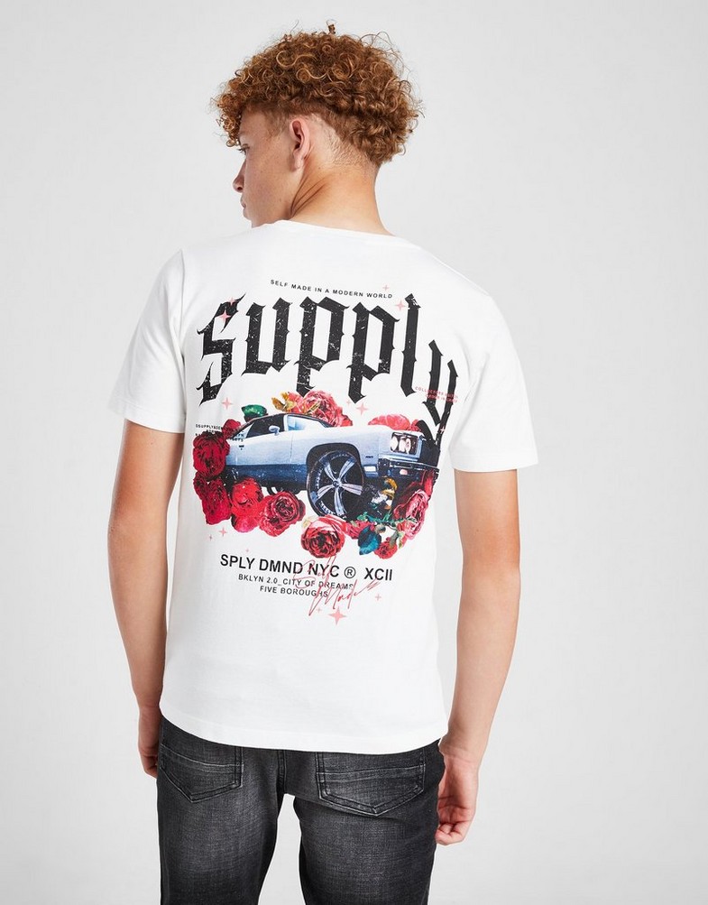 Koszulka, t-shirt dziecięcy SUPPLY&DEMAND T-SHIRT ROSES TEE WHT