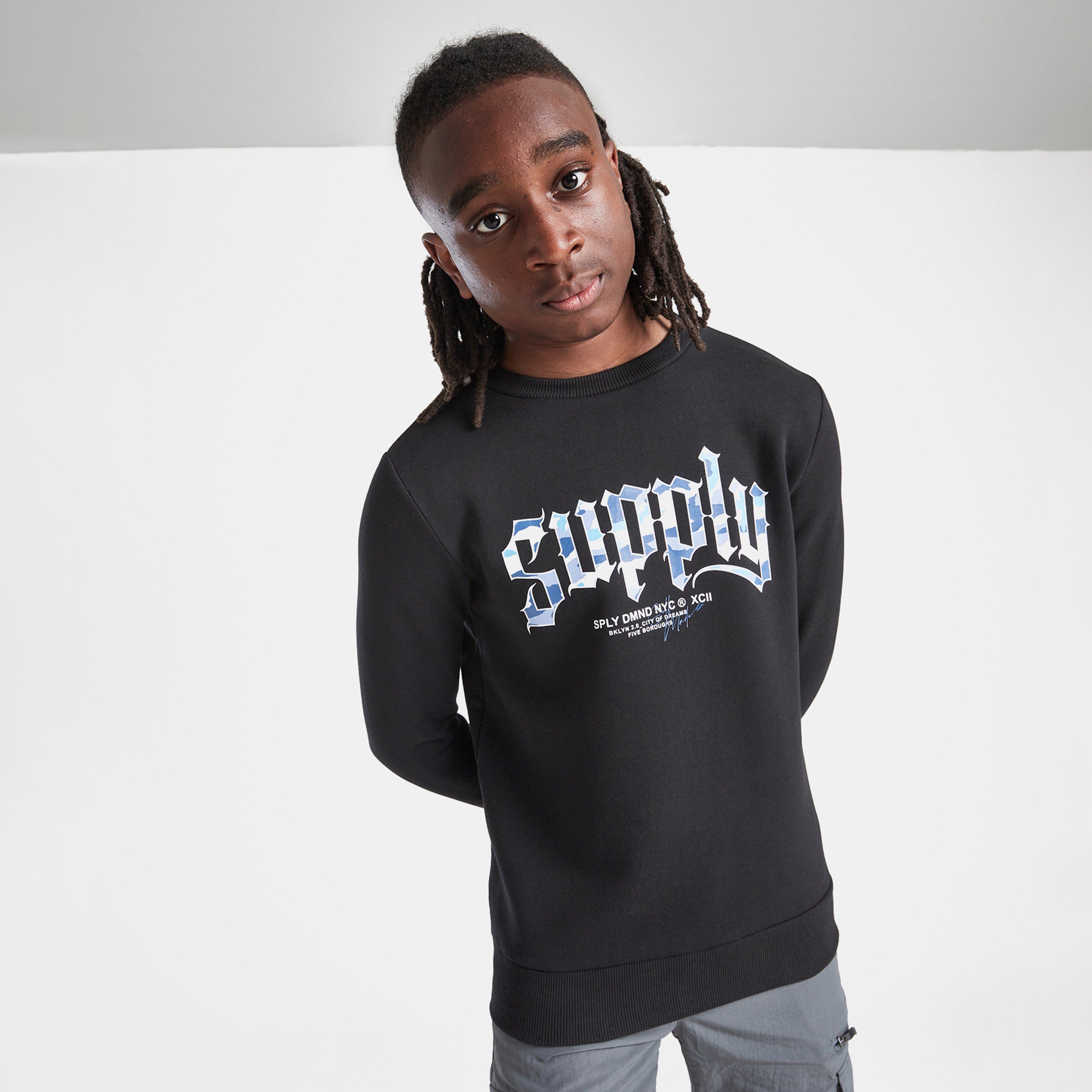 Gyerek pulóver SUPPLY&DEMAND PULÓVER HYDRO CREW BLK