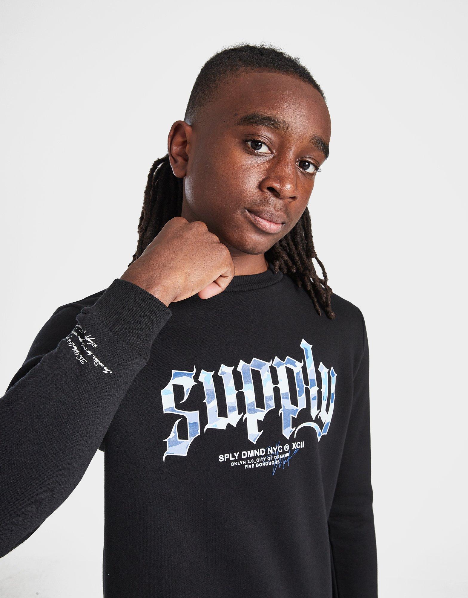 Gyerek pulóver SUPPLY&DEMAND PULÓVER HYDRO CREW BLK SUPTJB17304068 Fekete