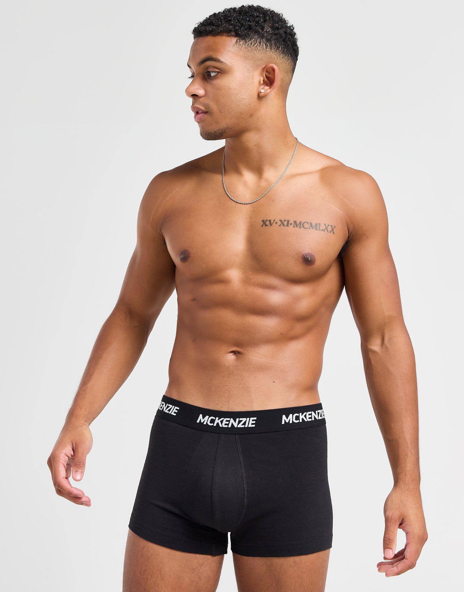 Vyriškas apatinis trikotažas MCKENZIE BOKSIKĖS WYATT 3 PACK OF BOXER SHORTS MCKAA12214374 Juoda