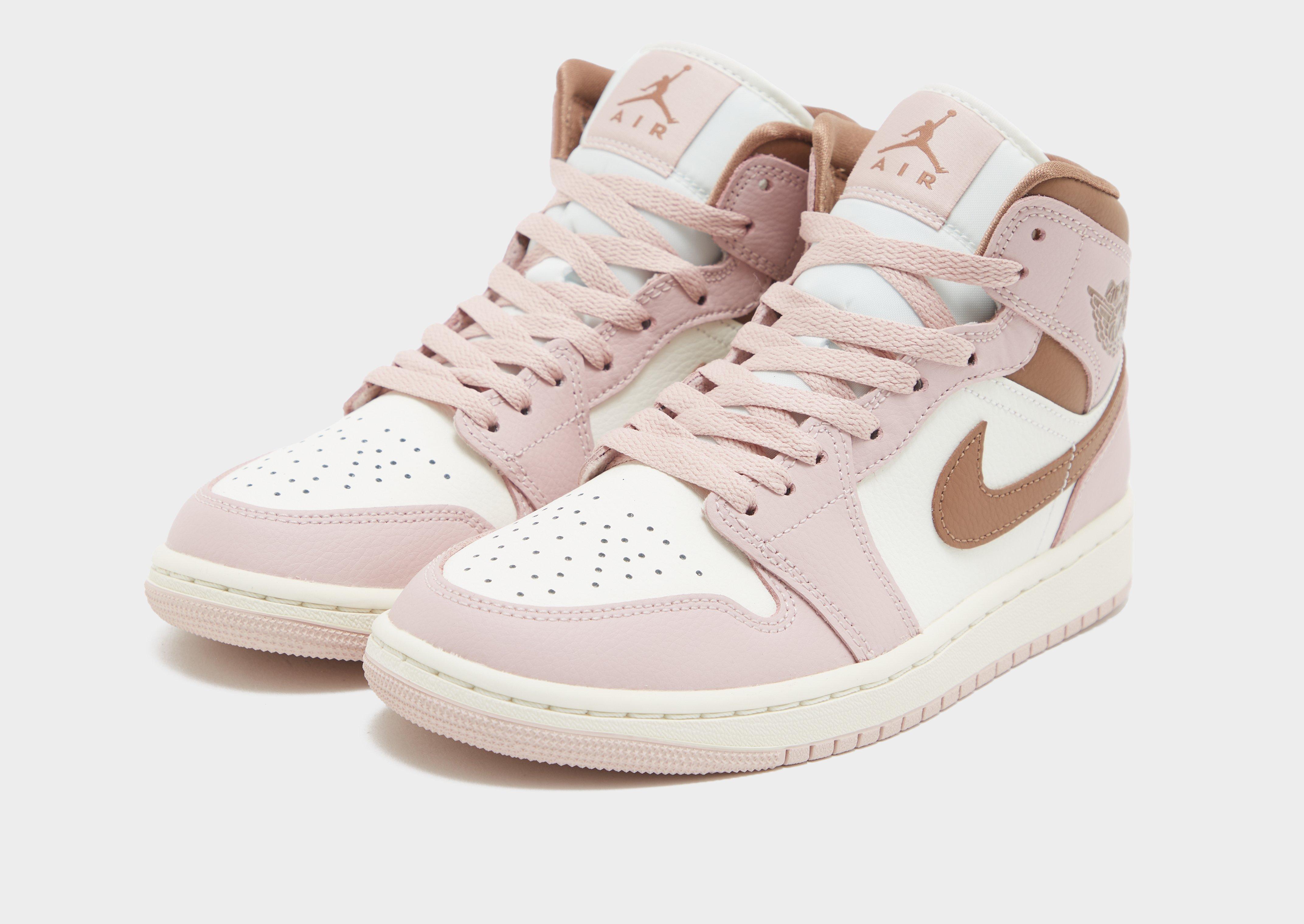 Buty sneakersy damskie AIR JORDAN 1 MID BQ6472-620 Pomarańczowy