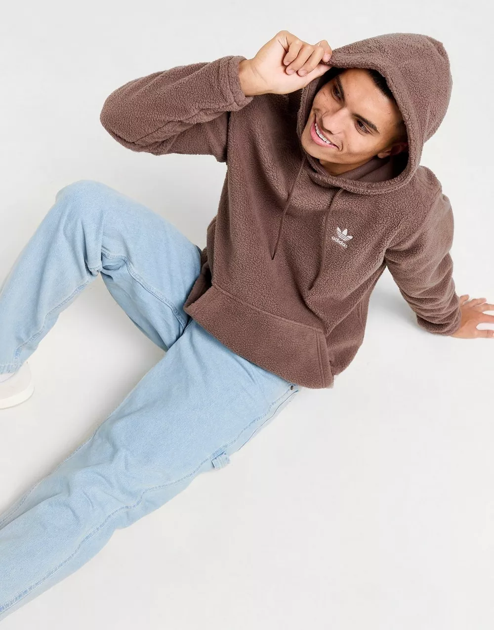 ADIDAS КОФТА З КАПЮШОНОМ SHERPA HD BROWN, фото 1 з 5