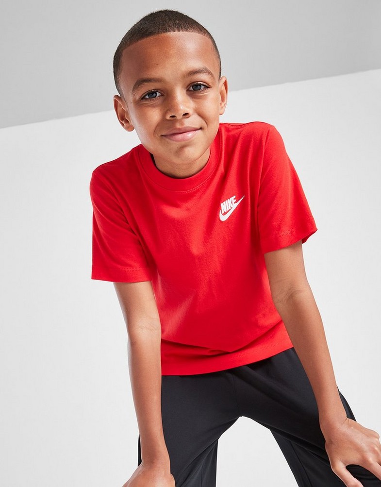 Gyerek póló NIKE PÓLÓ K NSW TEE EMB FUTURA LBR B FZ5177-657 Piros