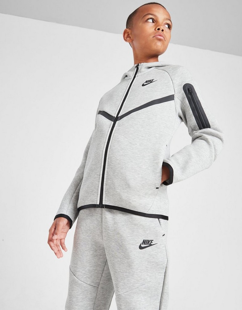 NIKE BLUZA ROZPINANA Z KAPTUREM B NSW TCH FLC FZ B HV5867-063 Szary