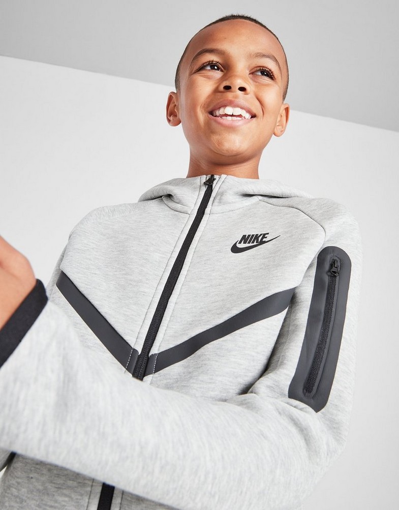 NIKE BLUZA ROZPINANA Z KAPTUREM B NSW TCH FLC FZ B HV5867-063 Szary