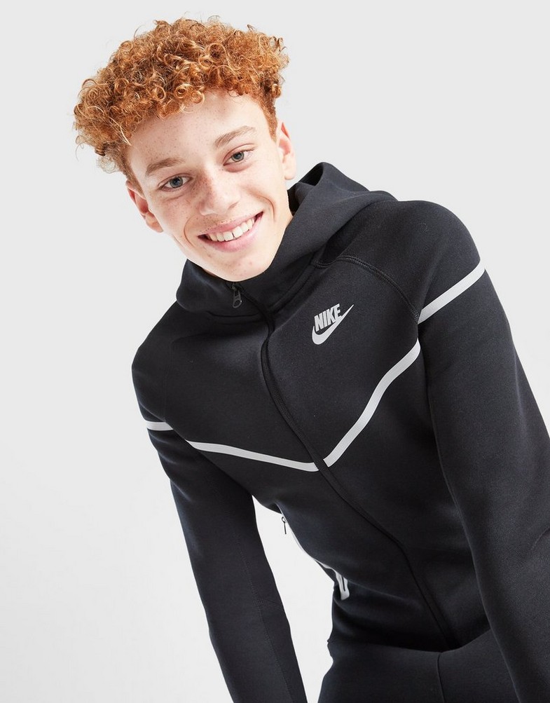 NIKE BLUZA ROZPINANA Z KAPTUREM B NSW TCH FLC SSNL B FZ5433-010 Czarny
