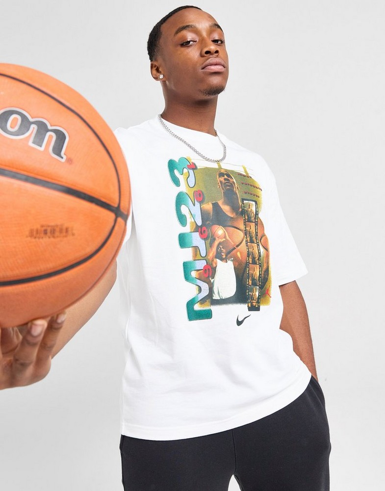 Tricou pentru bărbați JORDAN TRICOU M J BUSTIERĂND MJ23 SS CREW FZ1991-100 Alb
