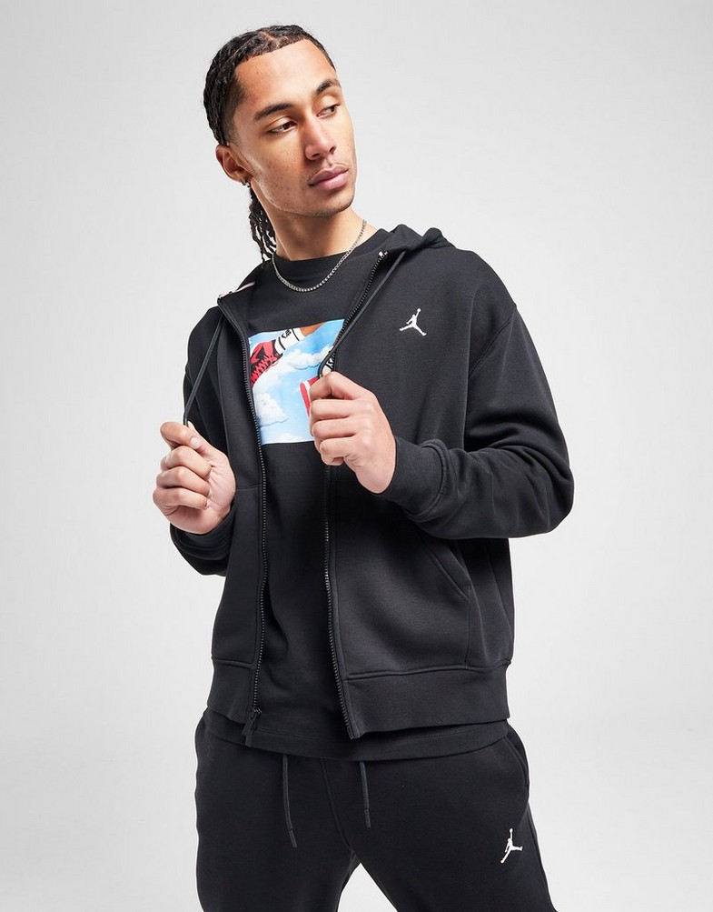 Bluza męska BLUZA ROZPINANA Z KAPTUREM JORDAN BRKLN FLC FZ FV7289-010 Czarny