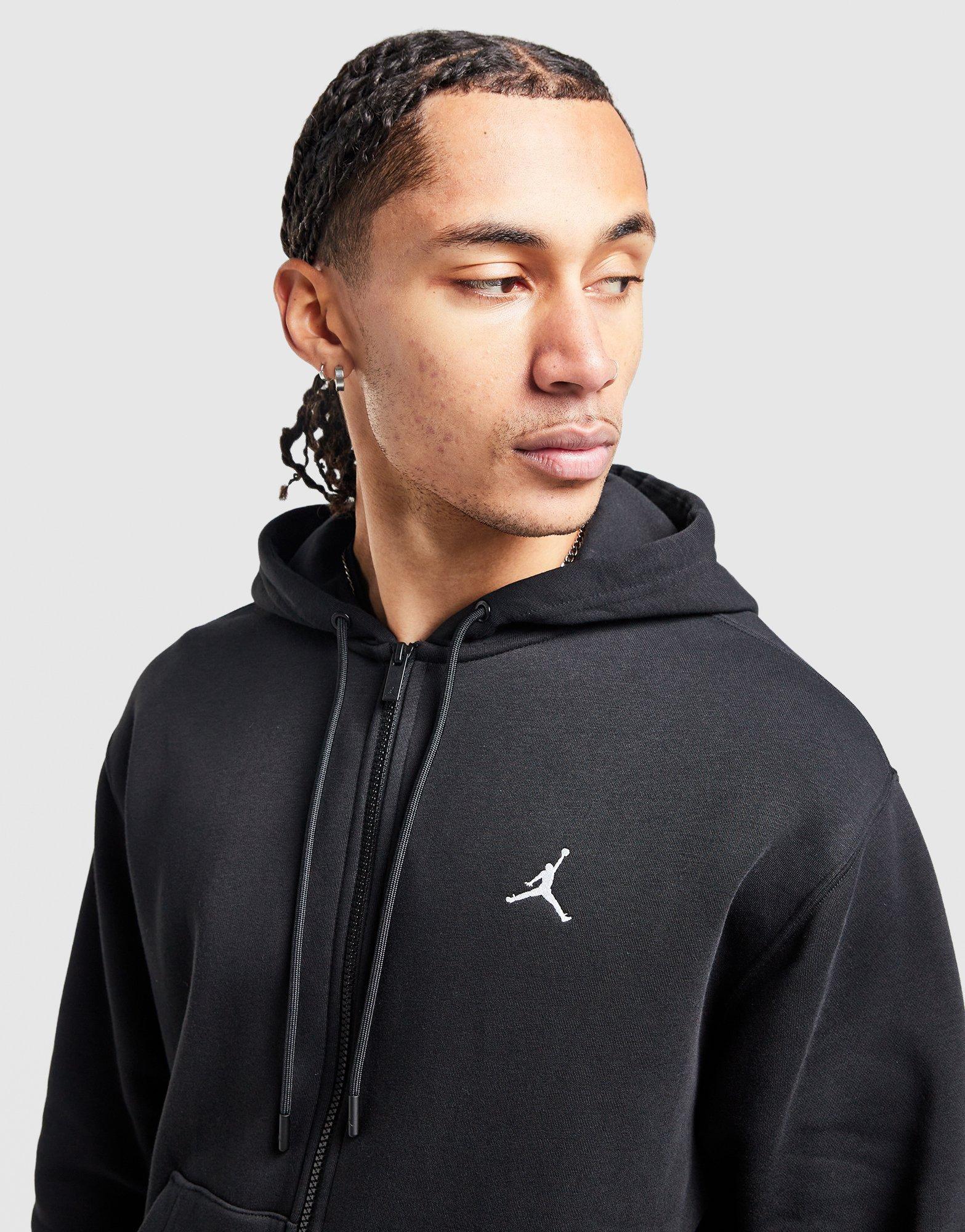 Férfi pulóverek PULÓVER CIPZÁRAS KAPUCNIS JORDAN BRKLN FLC FZ FV7289-010 Fekete
