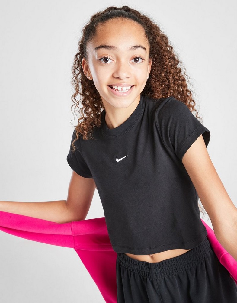 Дитячі футболки NIKE ФУТБОЛКА G NSW TEE SS SLIM MOD CROP HF7010-010 Чорний