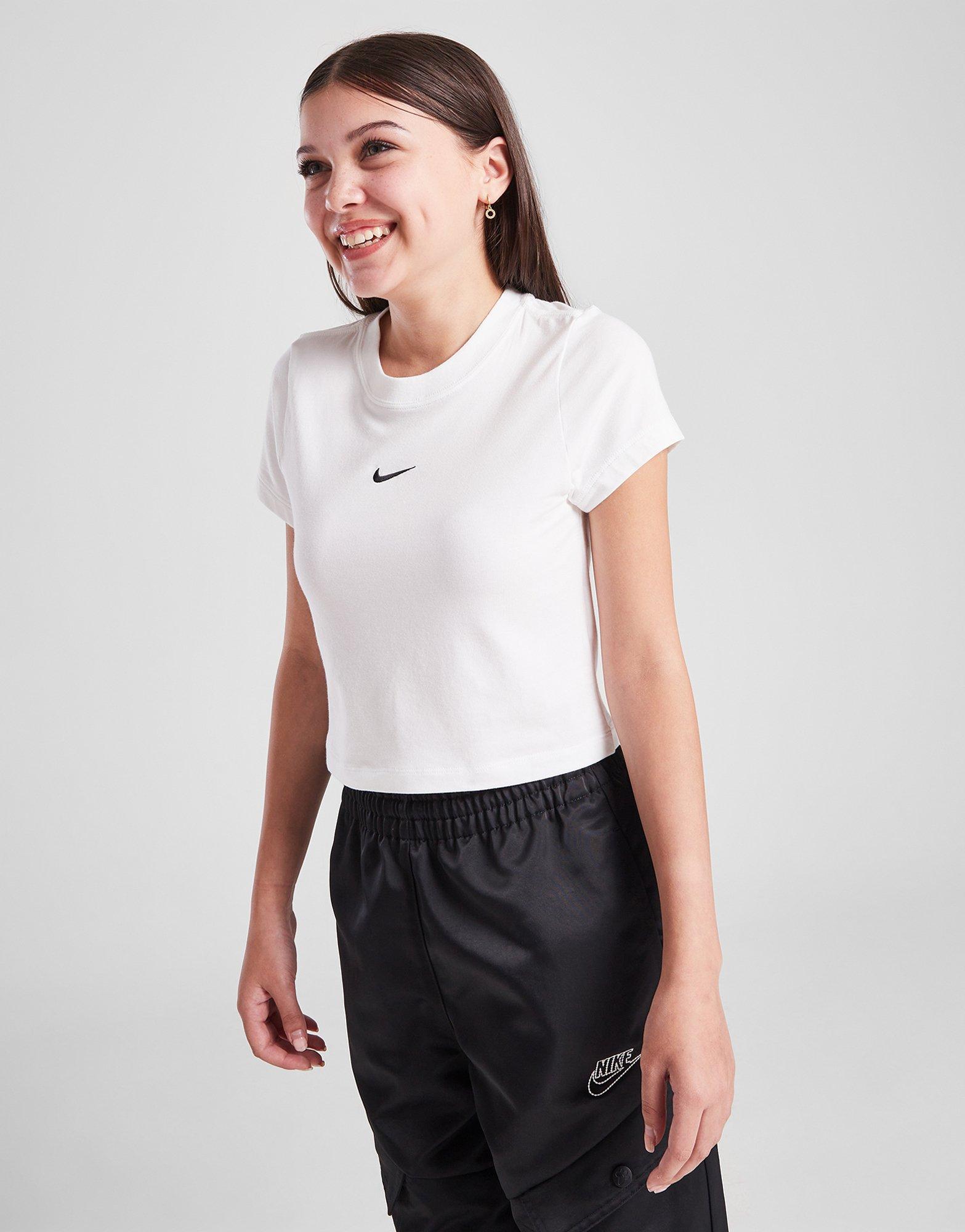 Tricou pentru copii NIKE TRICOU G NSW TEE SS SLIM MOD CROP HF7010-100 Alb