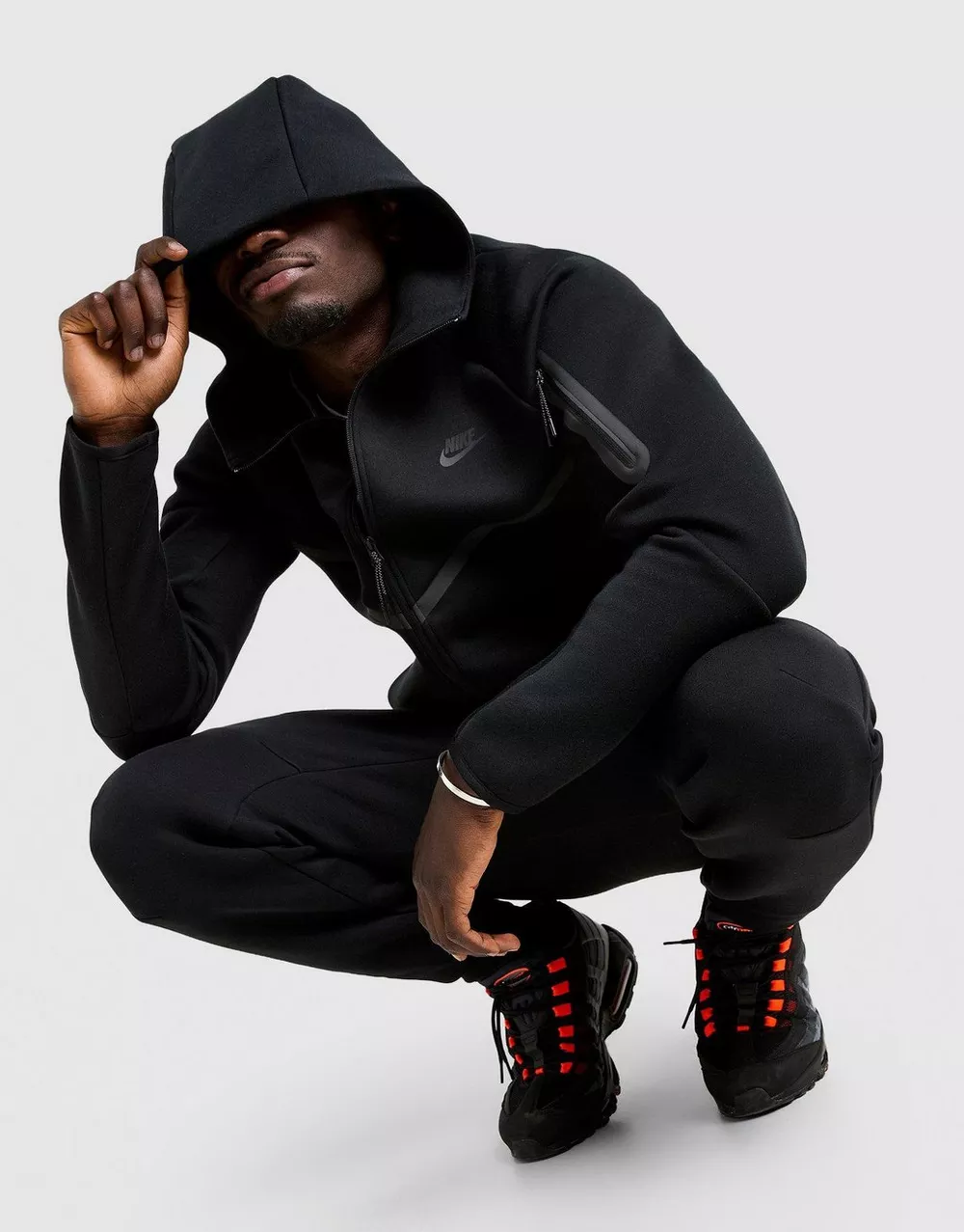 NIKE КОФТА З КАПЮШОНОМ M NK TCH FLC FZ WR HOODIE, фото 1 з 7