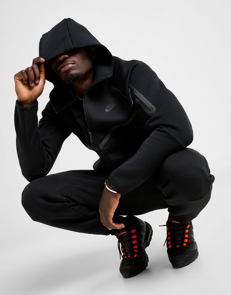 Vyriškas džemperis NIKE DŽEMPERIS SU GOBTUVU   M NK TCH FLC FZ WR HOODIE HV0949-010 Juoda