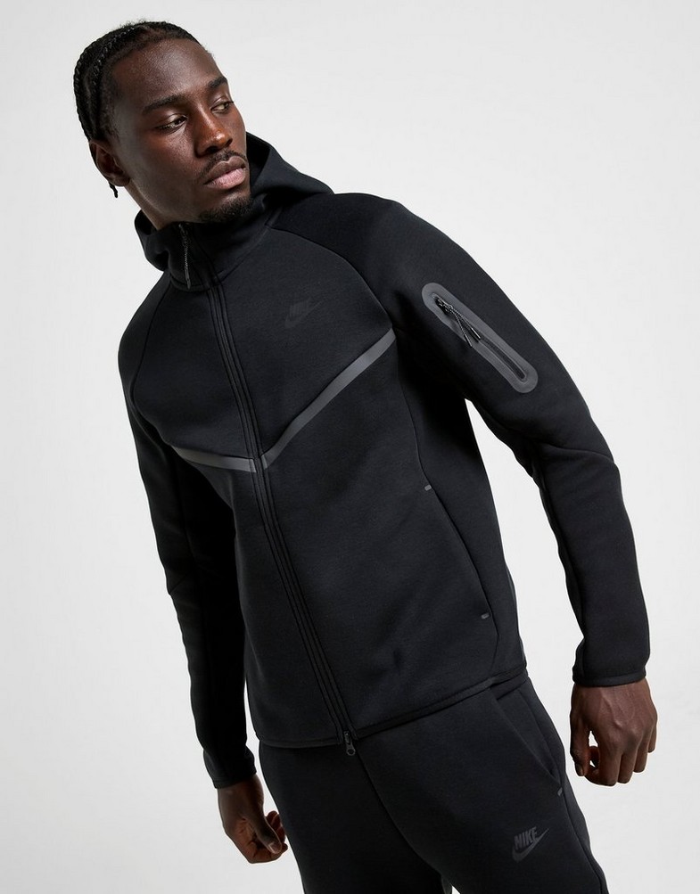 Vyriškas džemperis NIKE DŽEMPERIS SU GOBTUVU   M NK TCH FLC FZ WR HOODIE HV0949-010 Juoda