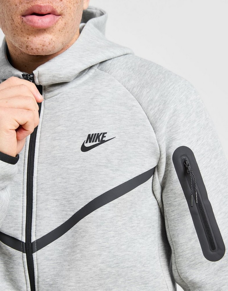 Чоловічі кофти NIKE КОФТА З КАПЮШОНОМ M NK TCH FLC FZ WR HOODIE HV0949-063 Сірий