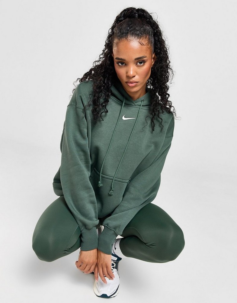 Дамска блуза NIKE СУИТЧЪР С КАЧУЛКА W NSW PHNX FLC OS PO HOODIE DQ5860-338 Зелен