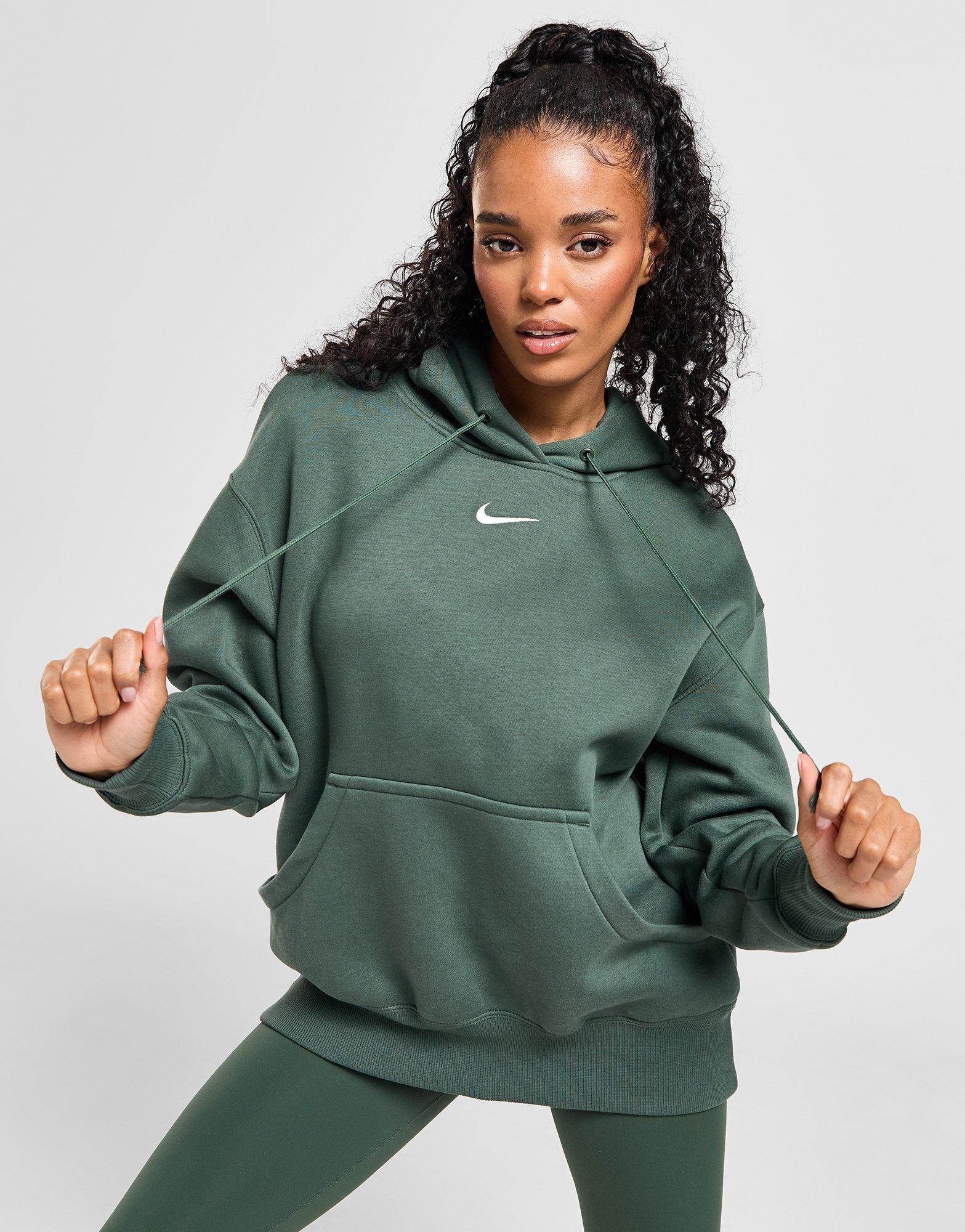 Bluza damska NIKE BLUZA Z KAPTUREM W NSW PHNX FLC OS PO HOODIE DQ5860-338 Zielony