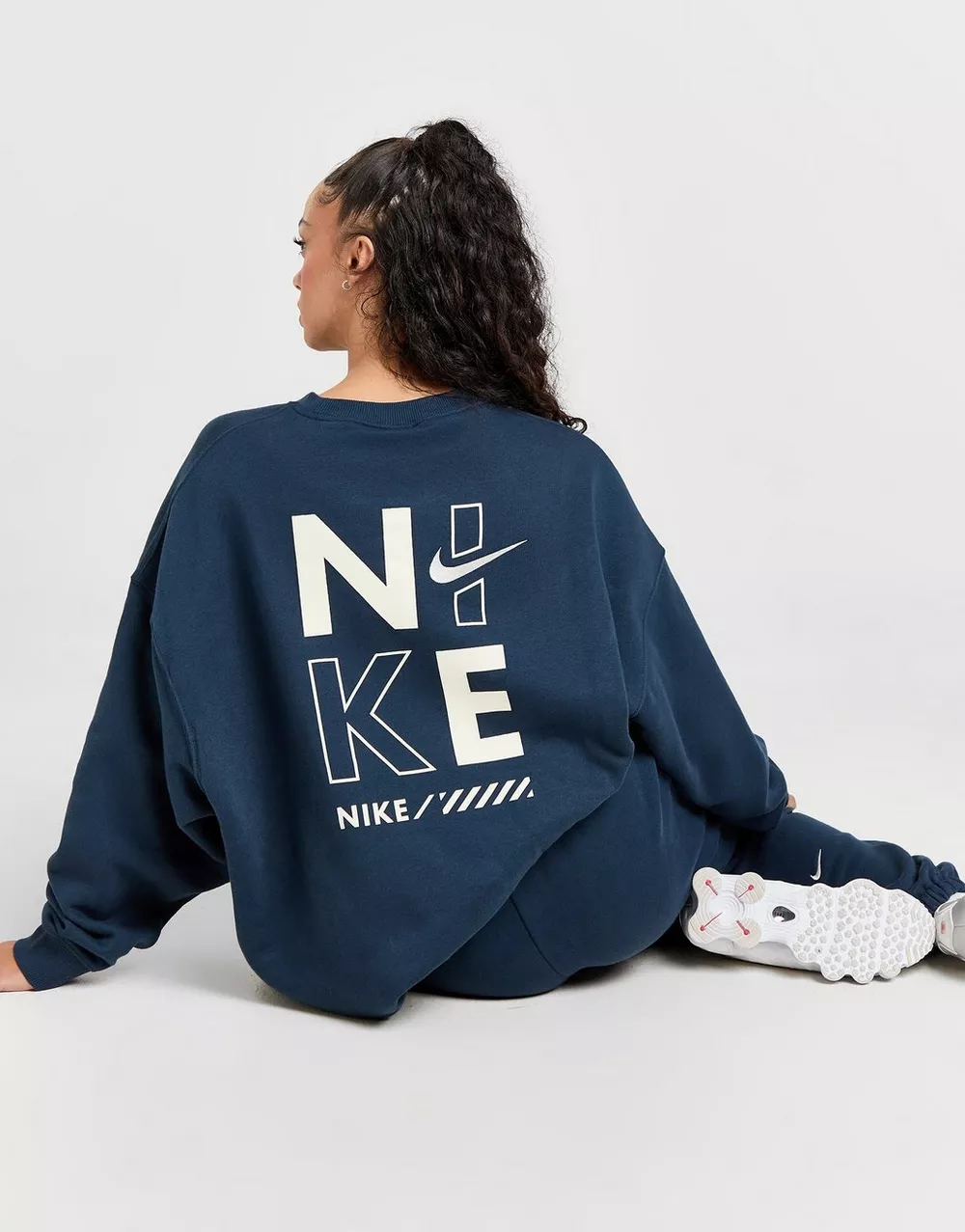 NIKE КОФТА W NSW FLC OS CREW GLS, фото 1 з 5