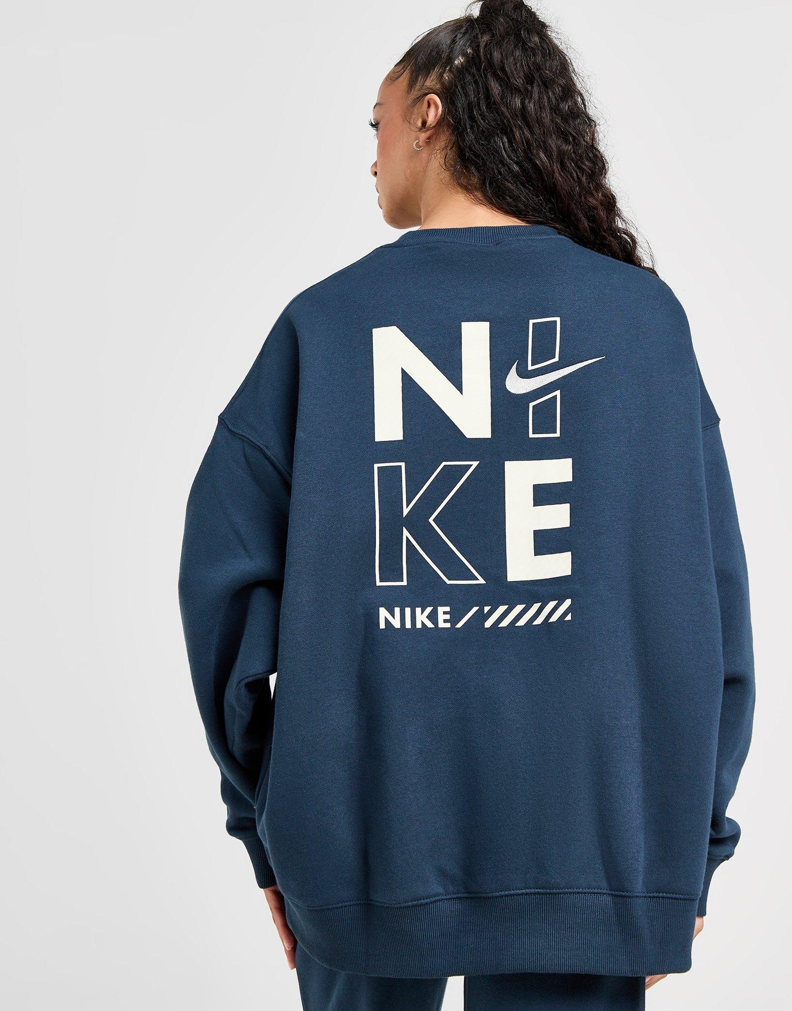 Bluza damska NIKE BLUZA W NSW FLC OS CREW GLS HM4318-478 Granatowy