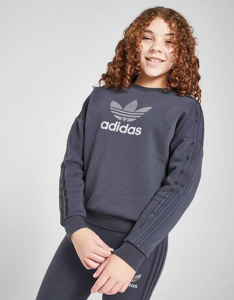 Gyerek pulóver ADIDAS PULÓVER (G)GLTR TREF 3S CREW BLU G