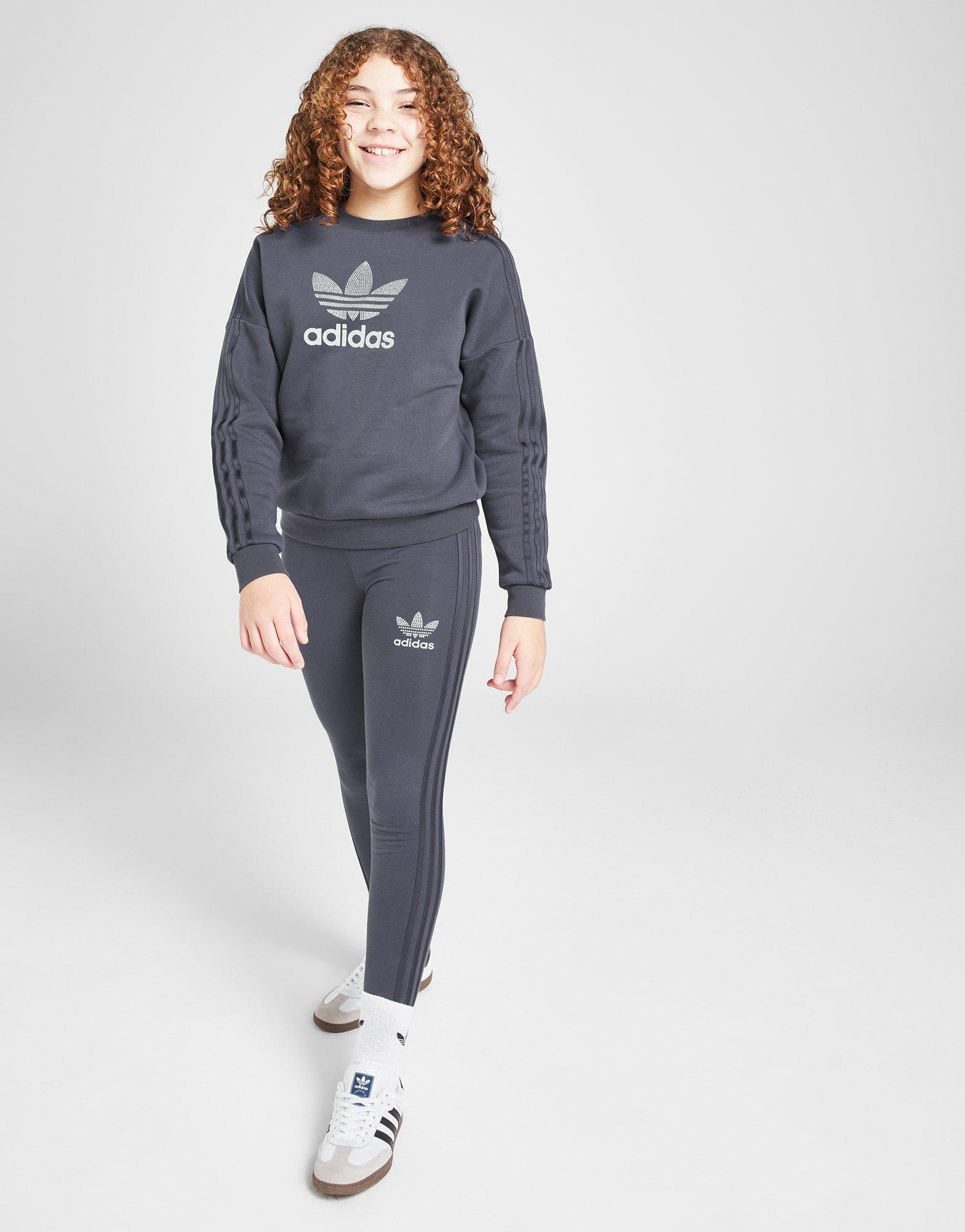 Дитячі кофти ADIDAS КОФТА (G)GLTR TREF 3S CREW BLU G JD1246 Темно-синій