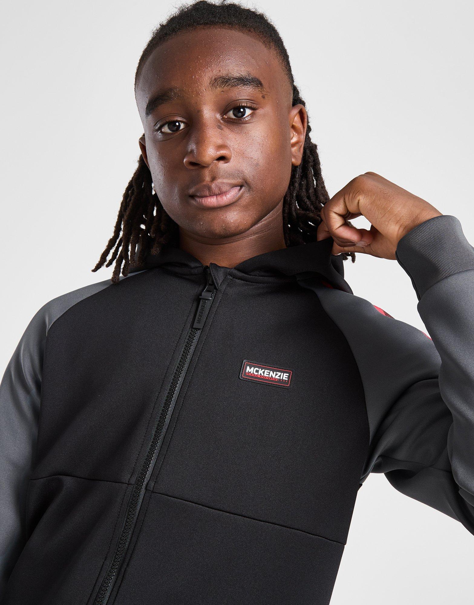 Detská mikina MCKENZIE MIKINA ROZEPÍNACÍ S KAPUCÍ GLINT PLY FZ MCKTJB16190007 Černá