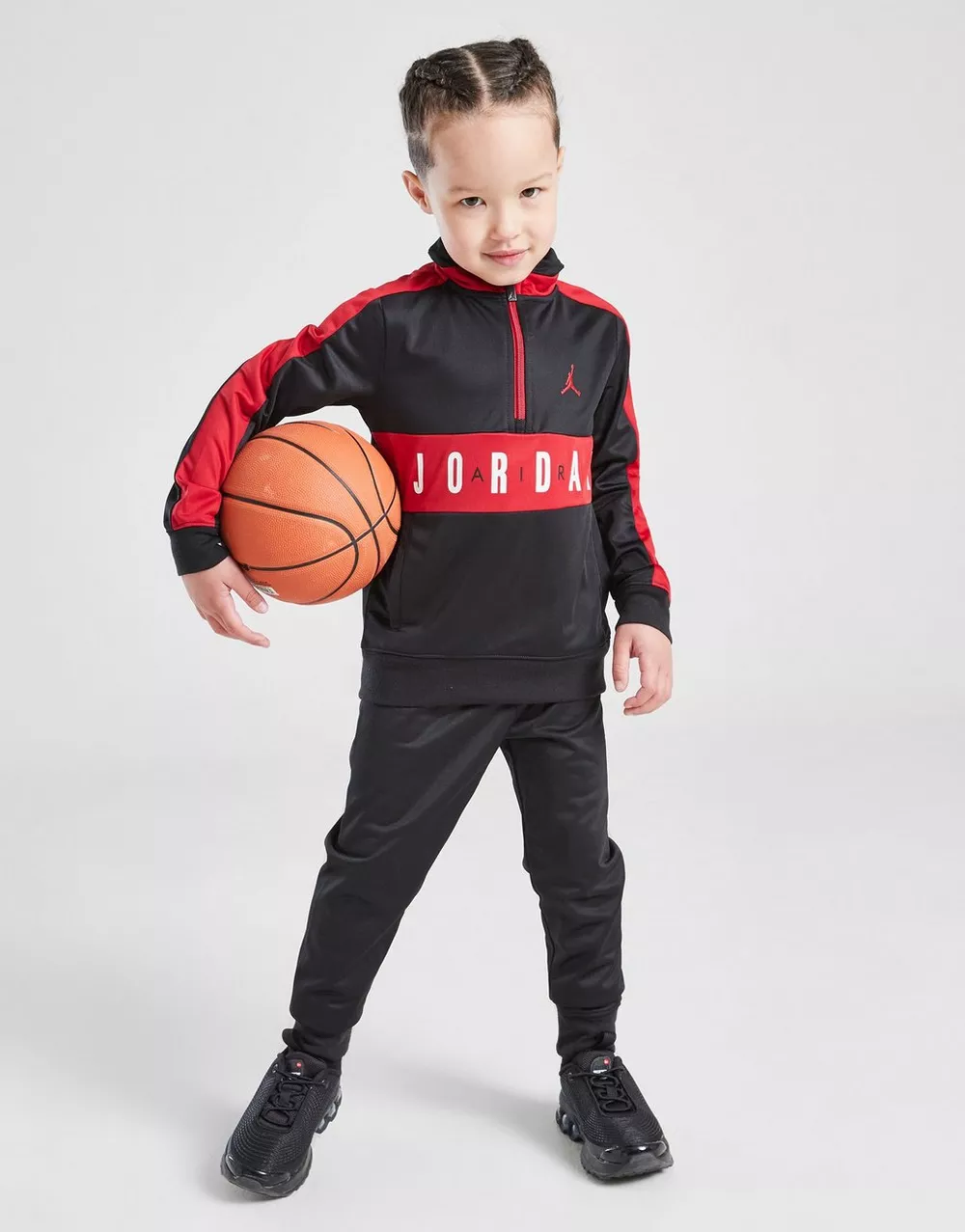 NikeHad JORDAN КОМПЛЕКТ POLY 1/4 ZIP ST BLK/RED B, фото 1 з 5