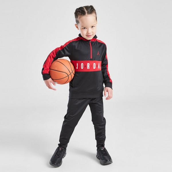 JORDAN SZETT POLY 1/4 ZIP ST BLK/RED B