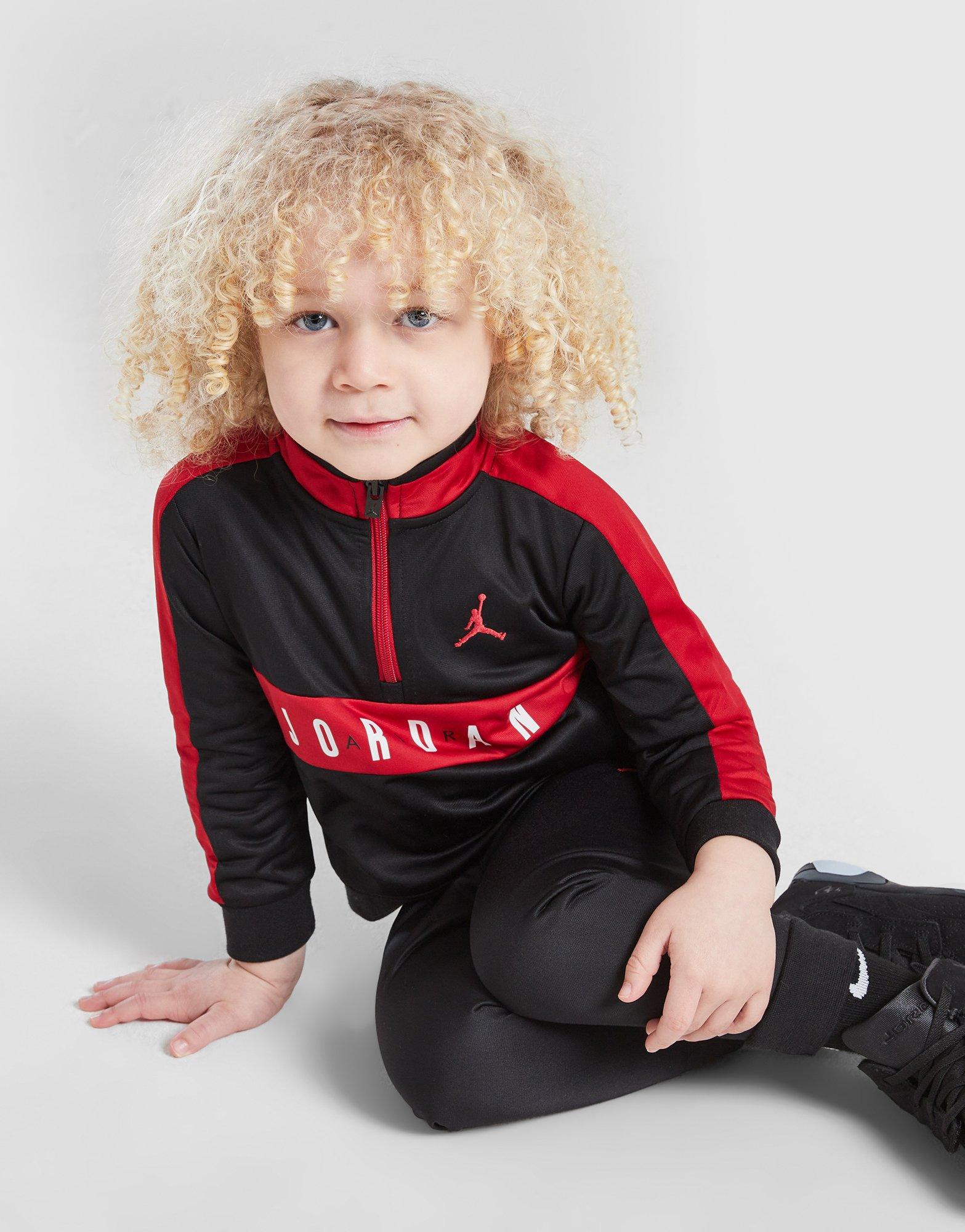 Jordan Súprava Poly 1/4 Zip St Blk/red B