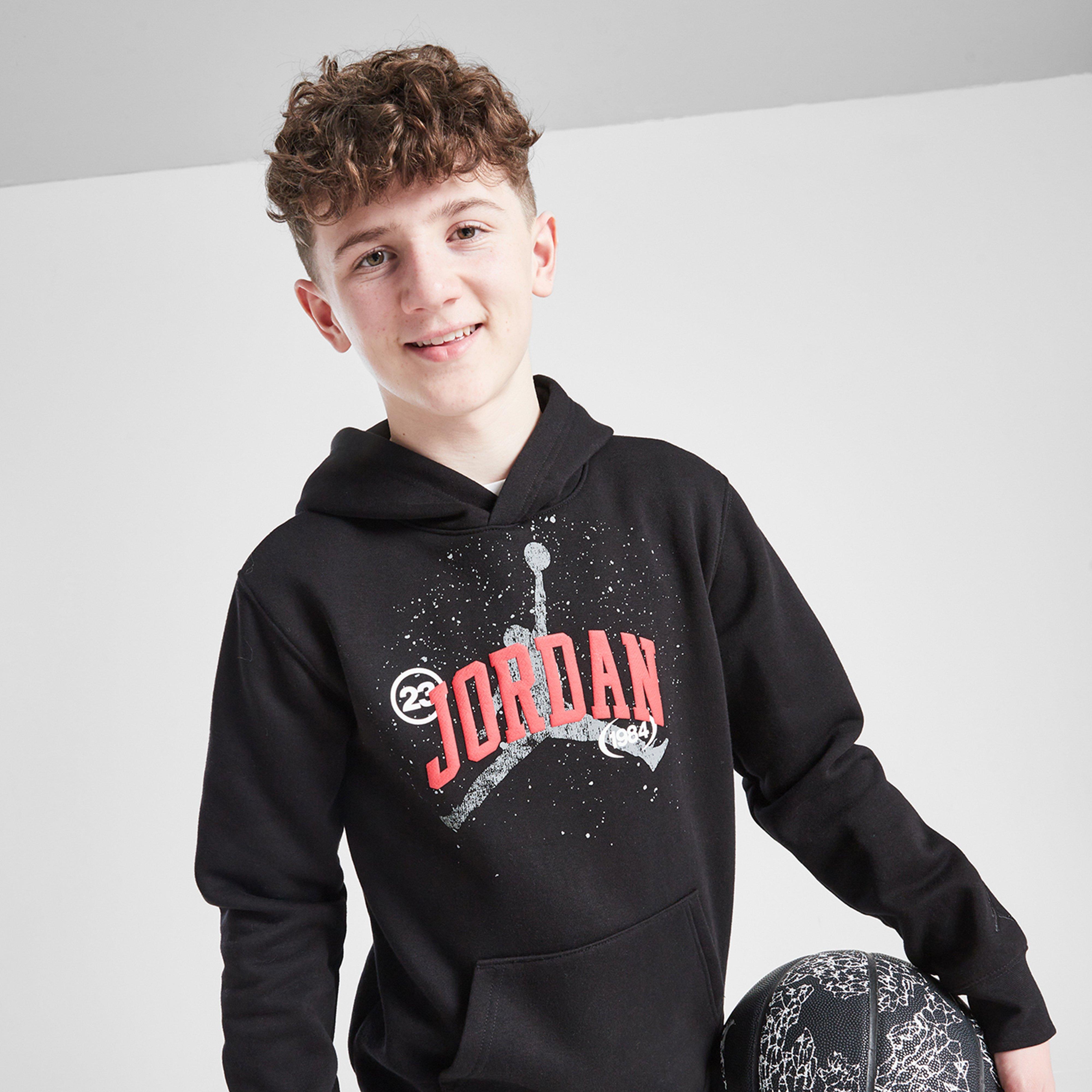 Hanorac pentru copii JORDAN BLUZĂ CU GLUGĂ 1984 JM OH HD BLK/RED B