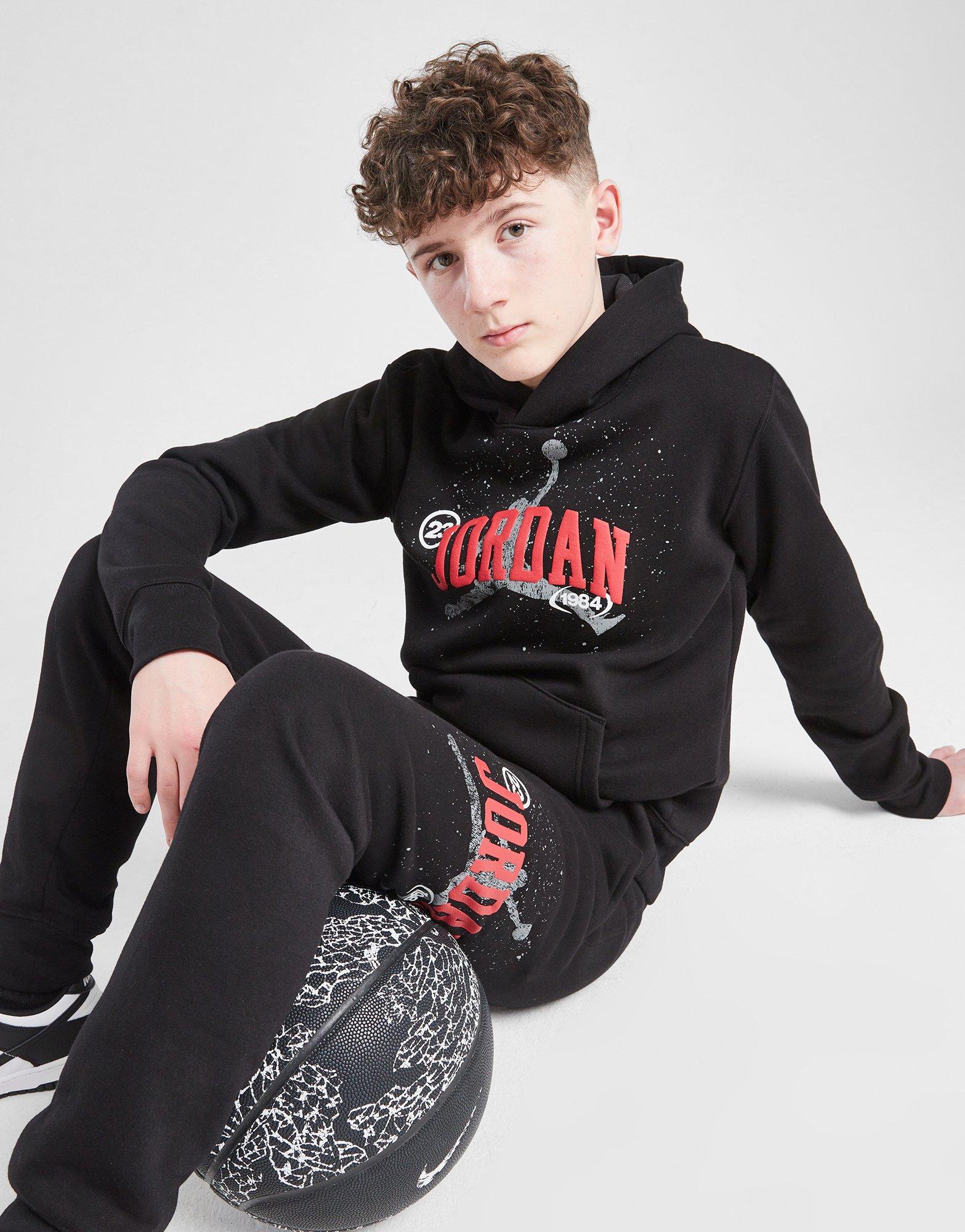WCJ 1984スウェット Hanorac JORDAN BLUZĂ CU GLUGĂ 1984 JM OH HD BLK/RED B 95D707