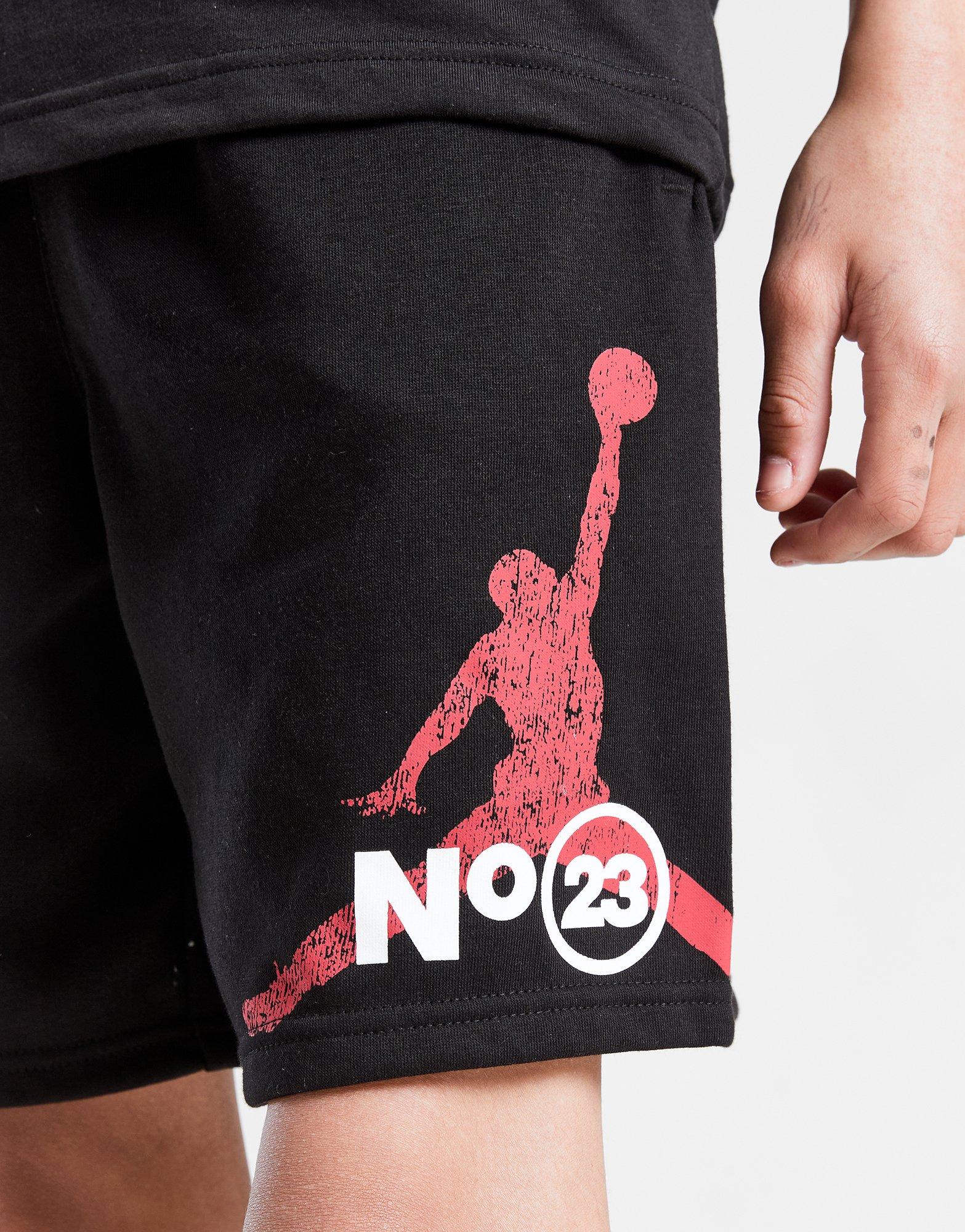 Pantaloni scurți pentru copii JORDAN PANTALONI SCURȚI 1984 JM SHRT BLK/RED 95D809-023 Negru