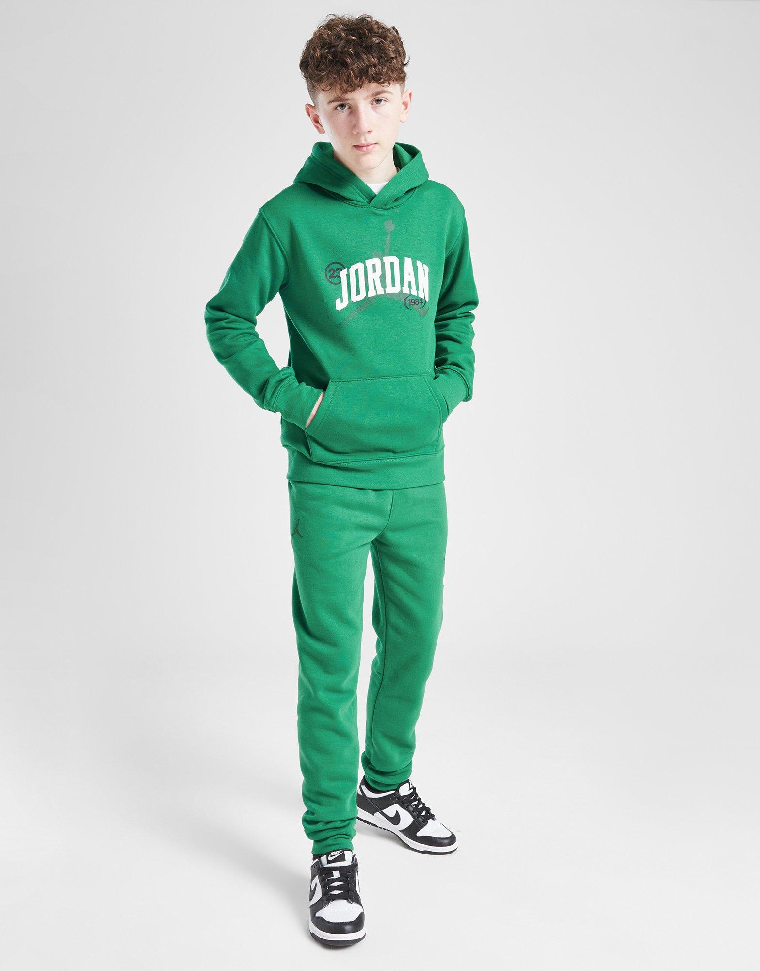 Детски суичър JORDAN СУИТЧЪР С КАЧУЛКА 1984 JM OH HD PINE GRN B 95D707-E1P Зелен