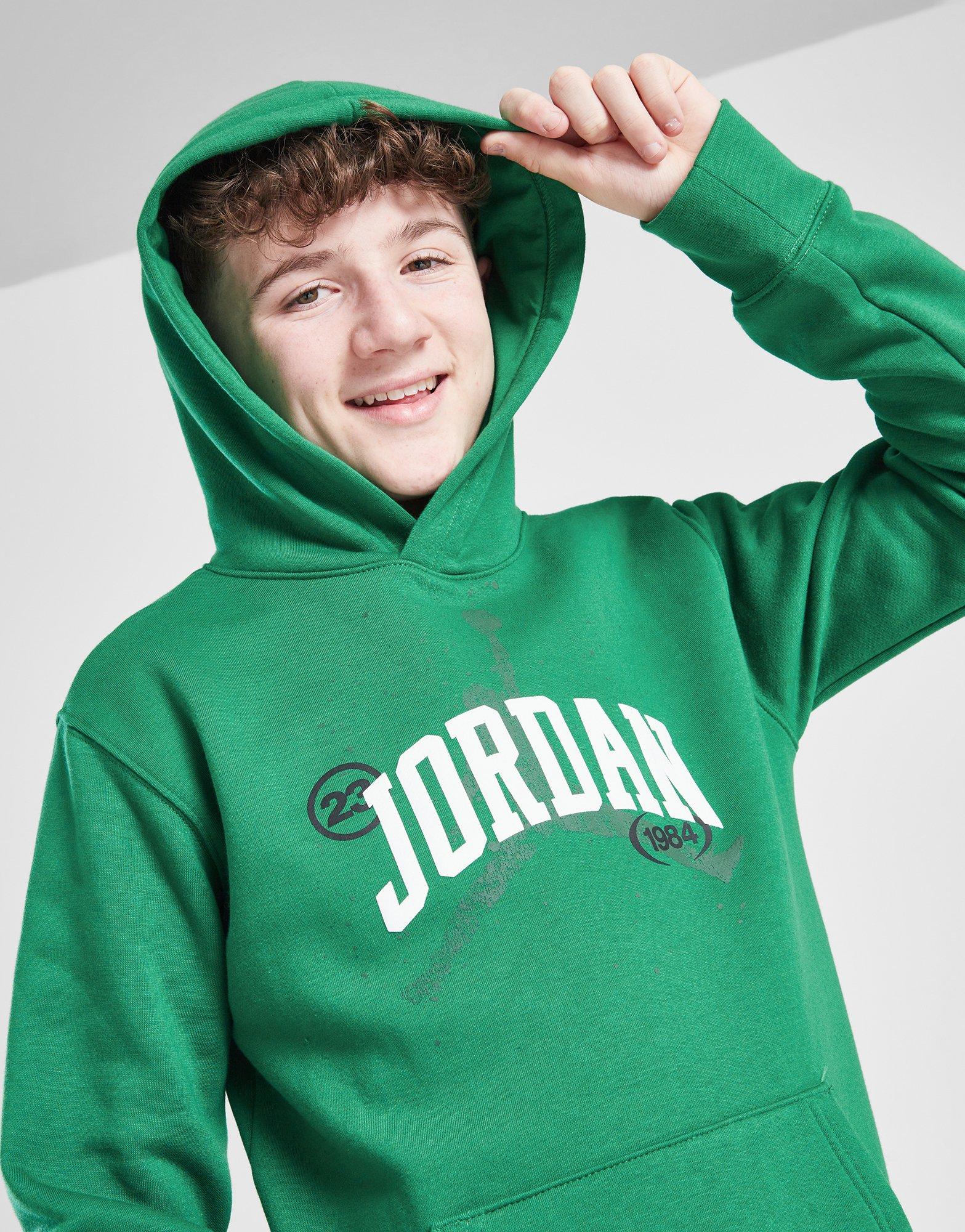 Детски суичър JORDAN СУИТЧЪР С КАЧУЛКА 1984 JM OH HD PINE GRN B 95D707-E1P Зелен