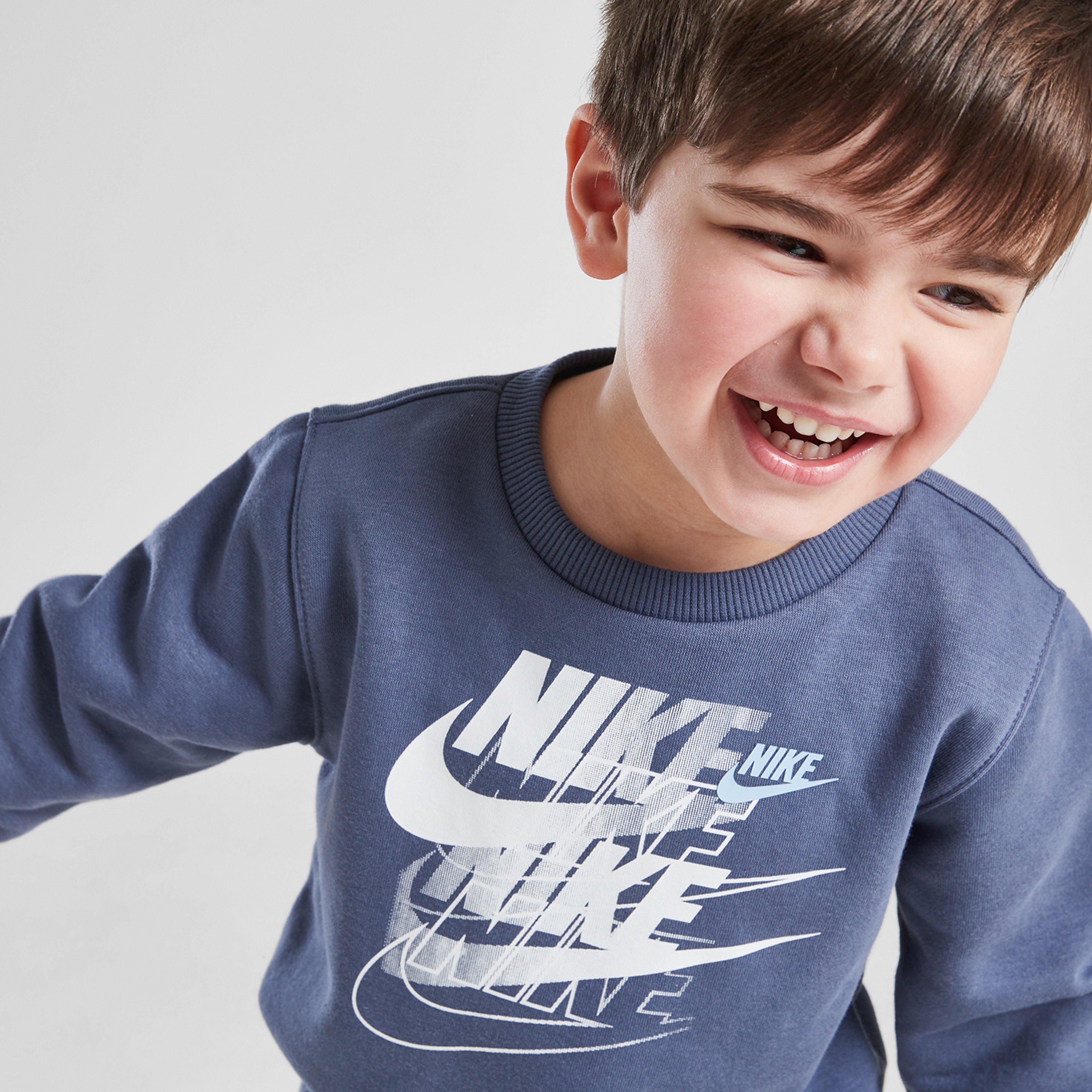 Детски анцуг NIKE КОМПЛЕКТ FTURA GFX FLC CRWST BLK B