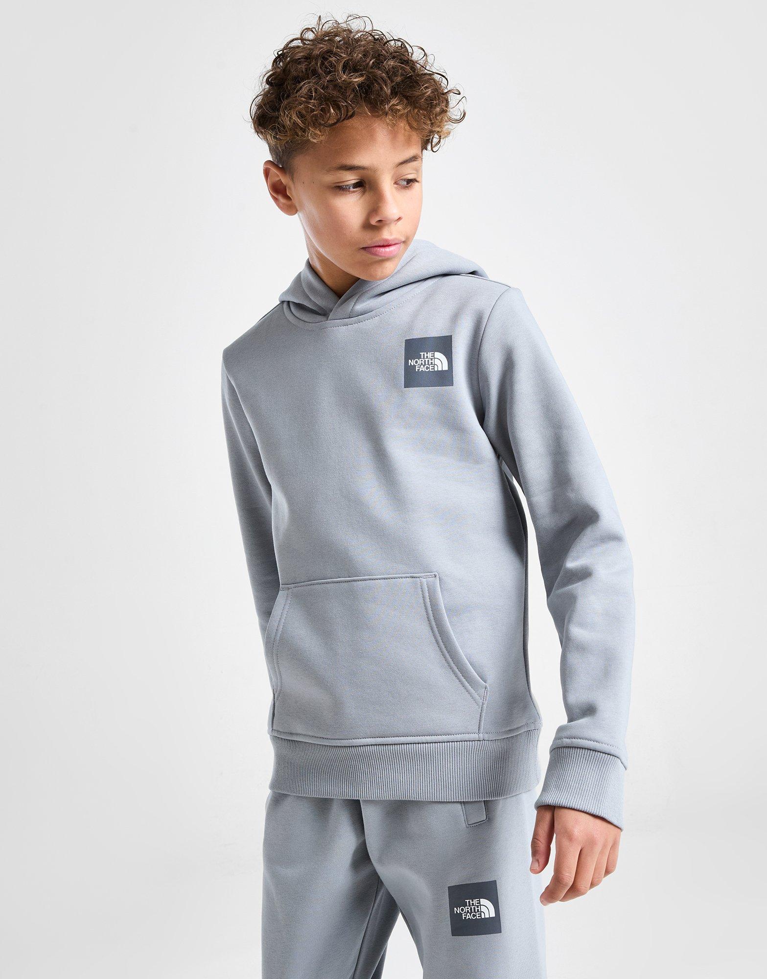 Detská mikina THE NORTH FACE MIKINA S KAPUCÍ BOX FLEECE TRADE NF0A8CA7ZDK1 Šedá