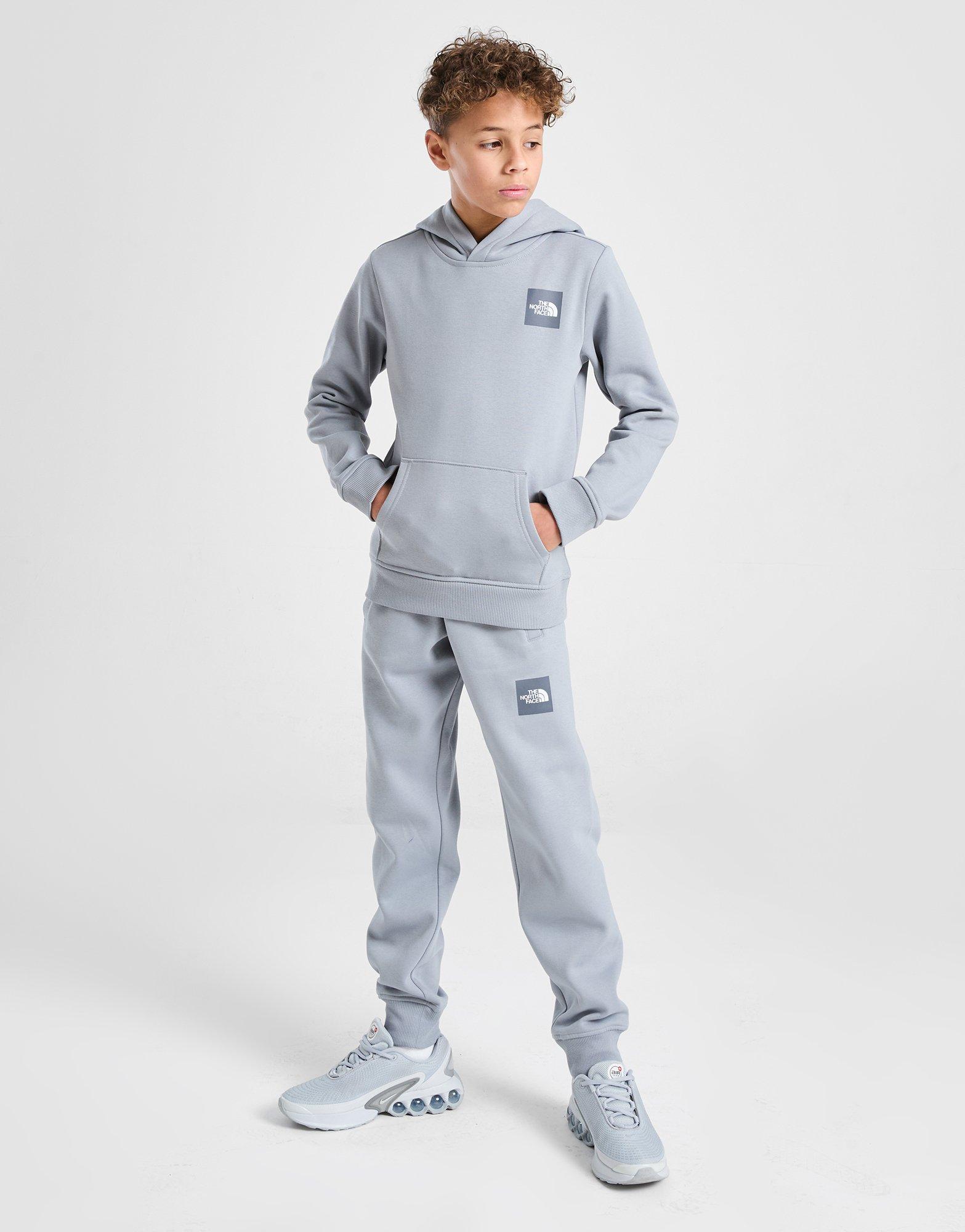 Detská mikina THE NORTH FACE MIKINA S KAPUCÍ BOX FLEECE TRADE NF0A8CA7ZDK1 Šedá