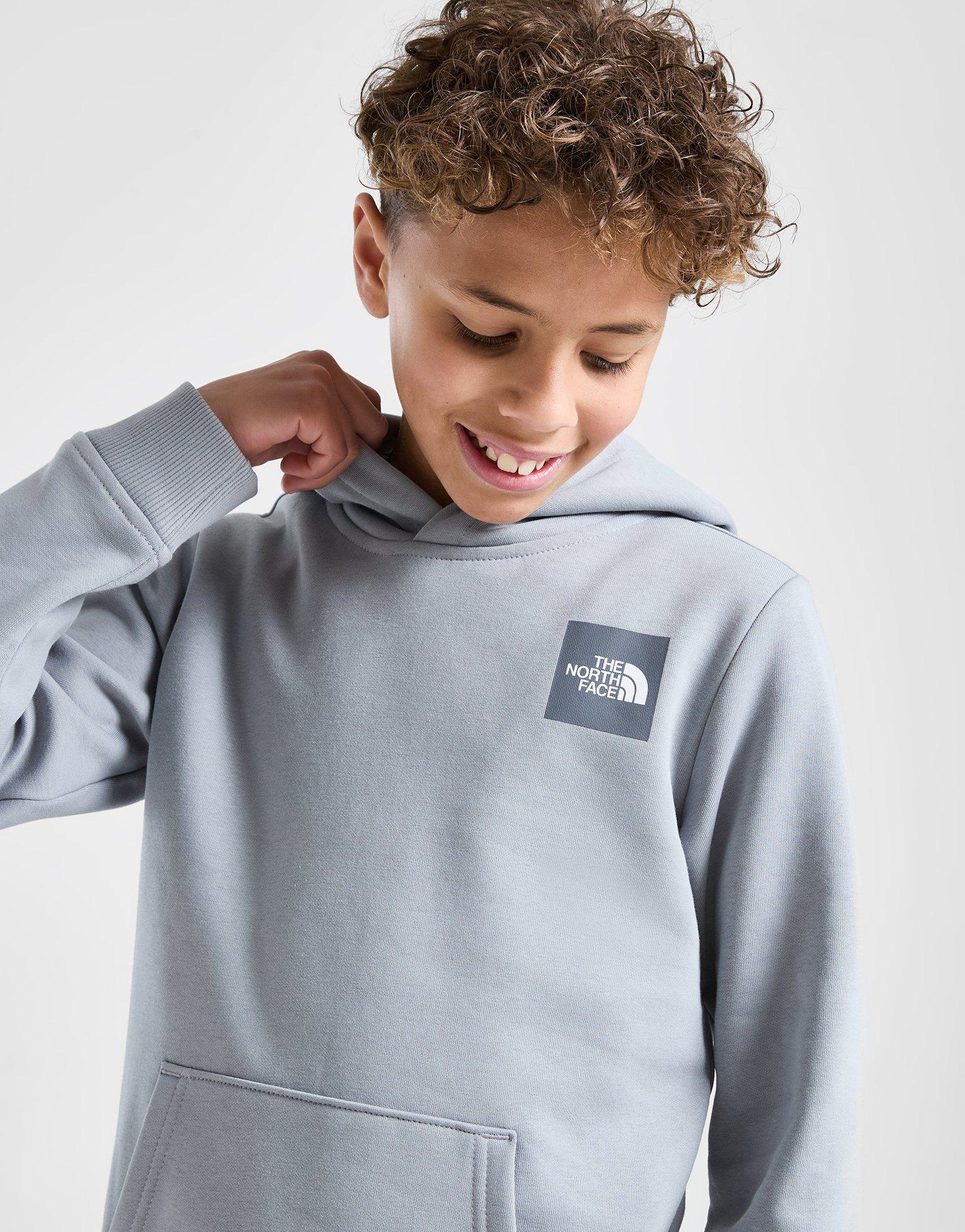 Detská mikina THE NORTH FACE MIKINA S KAPUCÍ BOX FLEECE TRADE NF0A8CA7ZDK1 Šedá
