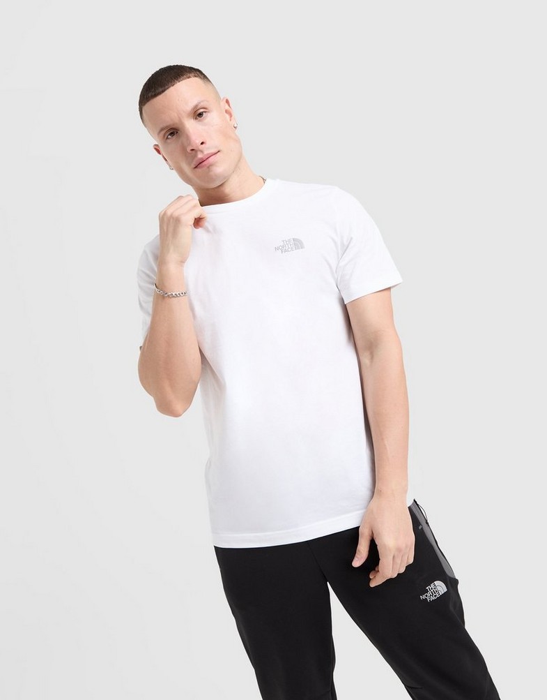 Koszulka, t-shirt męski THE NORTH FACE T-SHIRT SIMP DOME T WHT/REF NF0A8CPPFN41 Biały