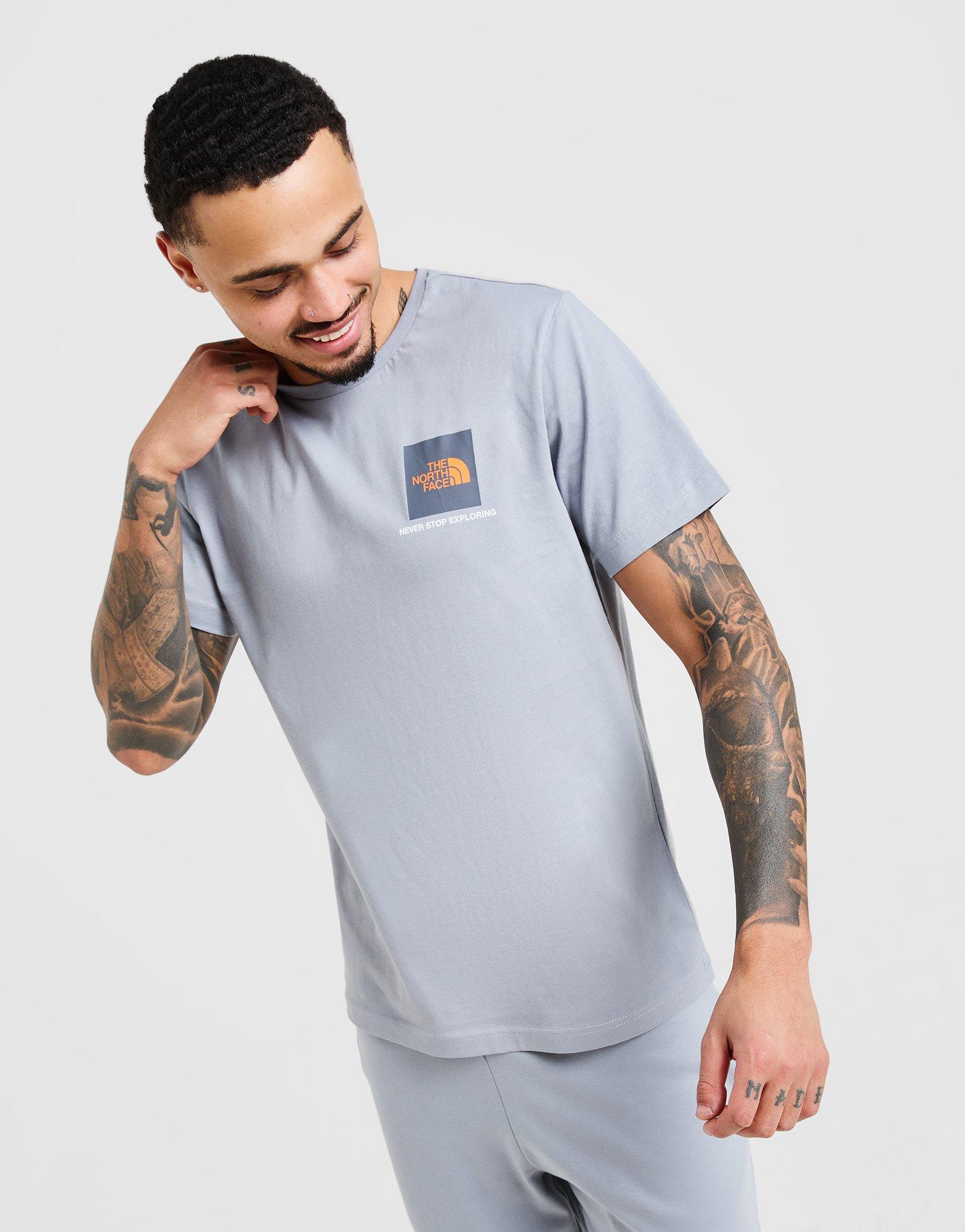 Мъжка тениска THE NORTH FACE ТЕНИСКА FINE BOX T T.WINDS/ORG NF0A8CB5ZDK1 Сив