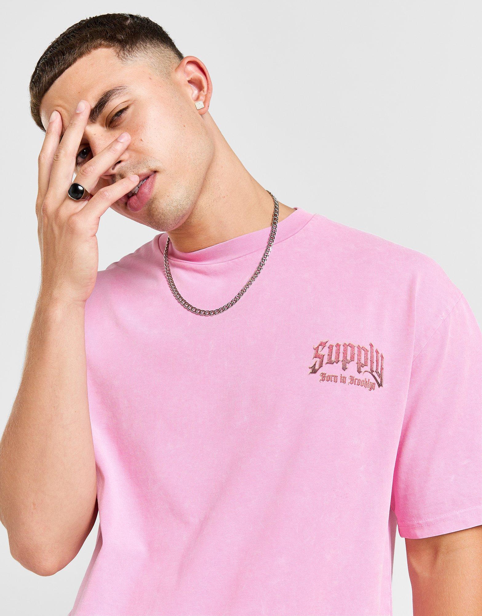 Pánske tričko SUPPLY & DEMAND TRIČKO CATCHER TEE SUPTM17468106 Růžová