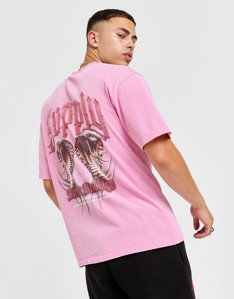 Чоловічі футболки SUPPLY & DEMAND ФУТБОЛКА CATCHER TEE SUPTM17468106 Рожевий