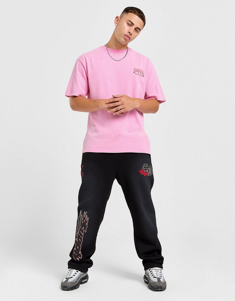 Чоловічі футболки SUPPLY & DEMAND ФУТБОЛКА CATCHER TEE SUPTM17468106 Рожевий