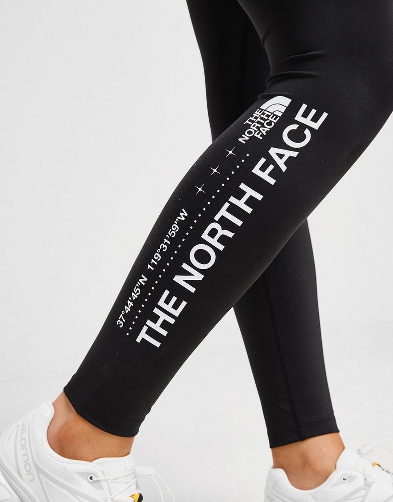 Legginsy damskie THE NORTH FACE LEGGINGS TECH GRPH TIGHT BLK/WH NF0A8CD0JK31 Czarny