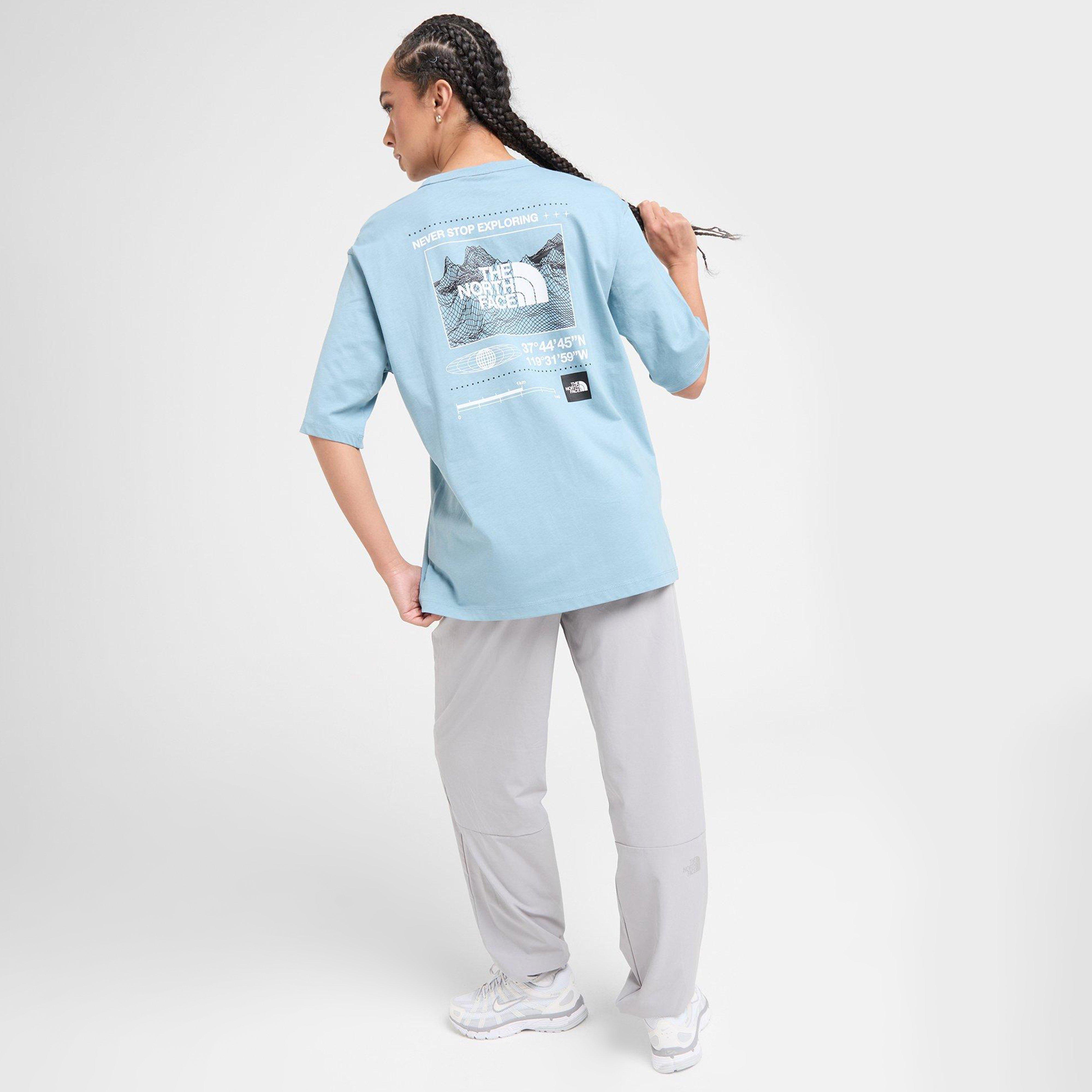 Koszulka, t-shirt damski THE NORTH FACE T-SHIRT TECH GRPH BF T BLU/WH