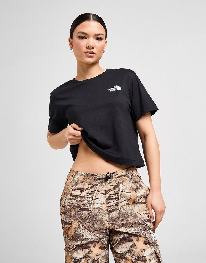 Дамска тениска THE NORTH FACE ТЕНИСКА SIMPLE DOME CROP T BLK/WH NF0A87U4JK31 Черен