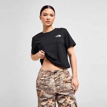 Дамска тениска THE NORTH FACE ТЕНИСКА SIMPLE DOME CROP T BLK/WH